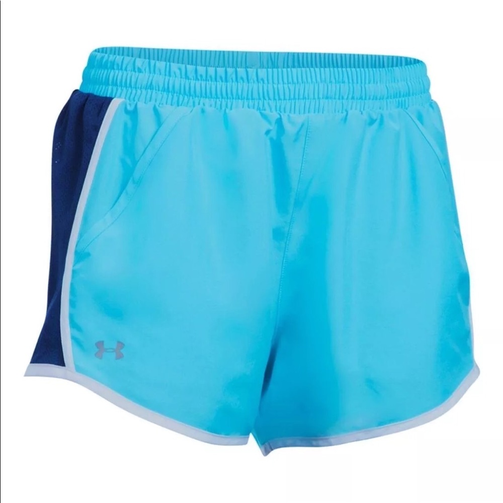 Under Armor Fly By Training Shorts Island Blue